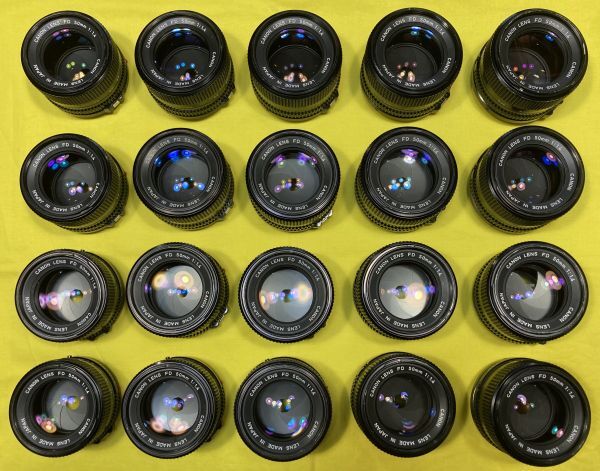 【ジャンクレンズ】Canon New FD 50mm f1.4 まとめて20本