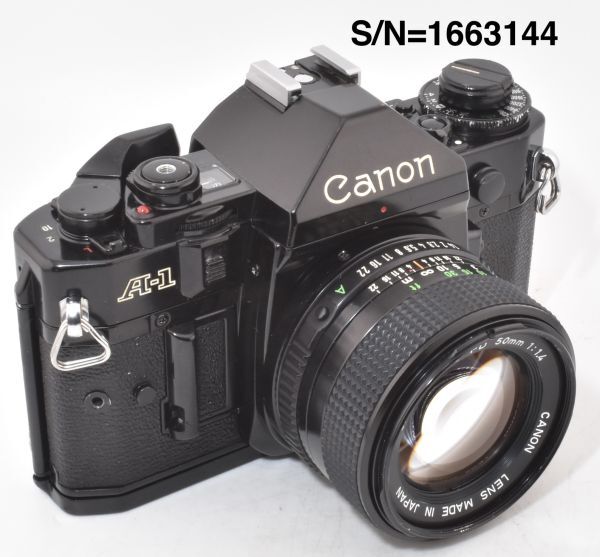 【機能確認済/P.S.A機能NG】CANON A-1 +NewFD 50mm f1.4 (1663144_J11)