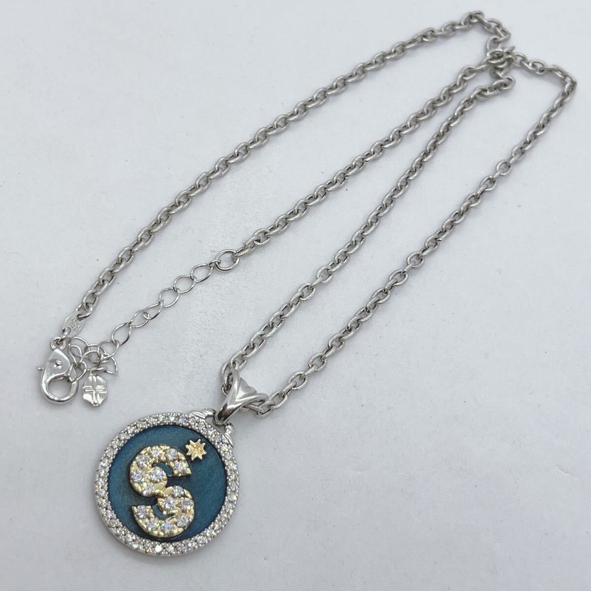 SouthernCross サザンクロス ネックレス K18WG/K18/Pt900 ダイヤ1.10ct 18.3g 最大50.5cm