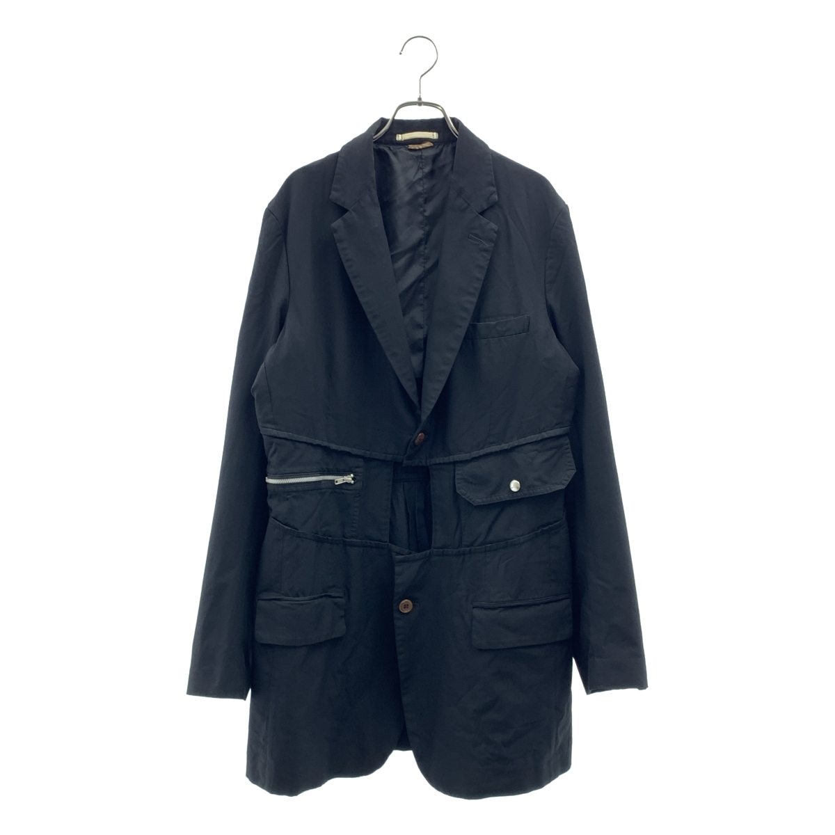 COMME des GARCONS HOMME PLUS / コムデギャルソンオムプリュス 製品加工 ポリ縮絨 ジップ ジャケット