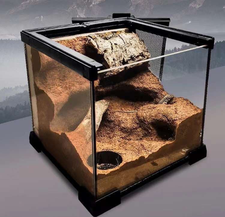 爬虫類両生類飼育ケージ、オリジナルガラス飼育ケージ20x20x16cm 送料込み即時発送 カエル　ヘビ　カメ　トカゲ　ハムスター