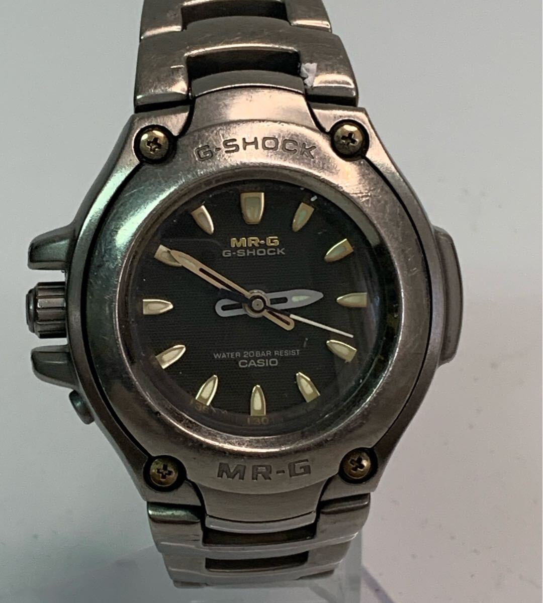 1円スタート 3098 CASIO カシオ G-SHOCK ジーショック 腕時計 MRG-121T クォーツ ブラック文字盤 MR-G メンズ腕時計