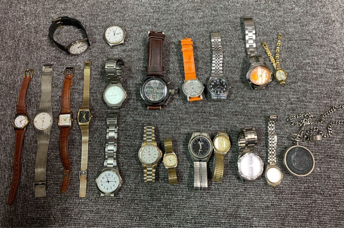 1円スタート 20890 腕時計まとめ売り20点 腕時計 CITIZEN Q&Q SEIKO セイコー ALBA 懐中時計 メンズ腕時計 レディース腕時計