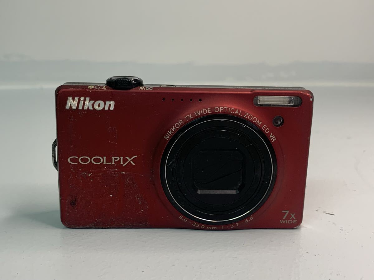 1円スタート 20896 Nikon ニコン コンパクトデジタルカメラ COOLPIX クールピクス デジカメ S6000 デジタルカメラ レッド
