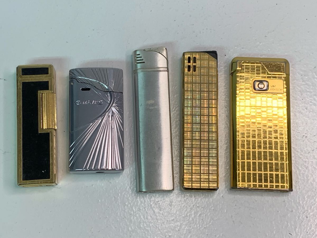 1円スタート 20885 ライターまとめ5点 喫煙具 ガスライター ゴールドカラー シルバーカラー 喫煙グッズ コレクション まとめ売り