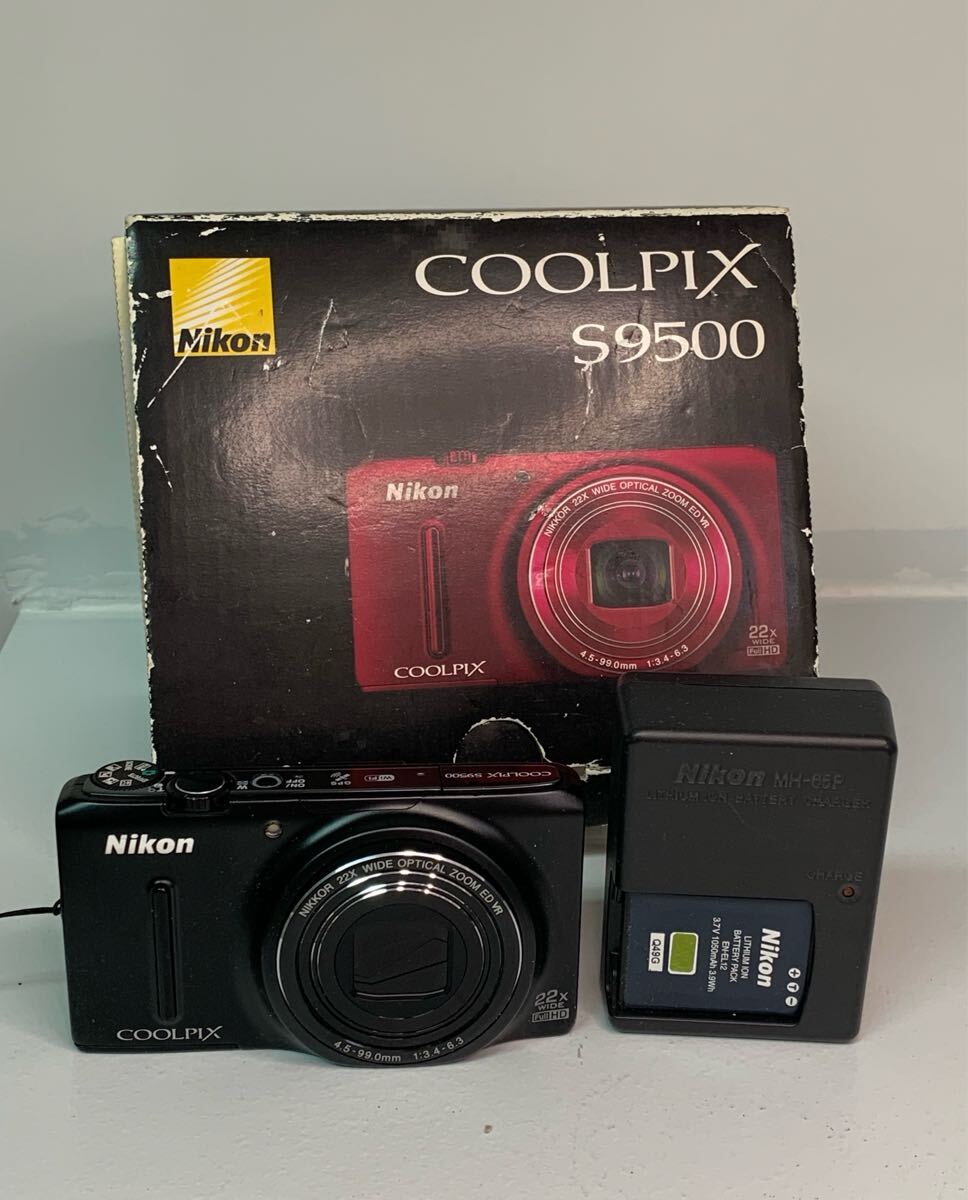 1円スタート 3080 Nikon ニコン デジタルカメラ COOLPIX クールピクス S9500 コンパクトデジタルカメラ デジカメ ブラック