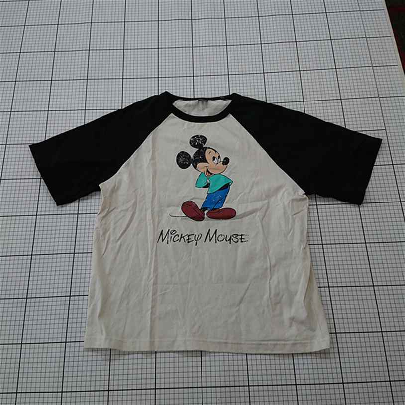 ◇ Θ ディズニー Disney ミッキーマウス ラグランTシャツ メンズ E