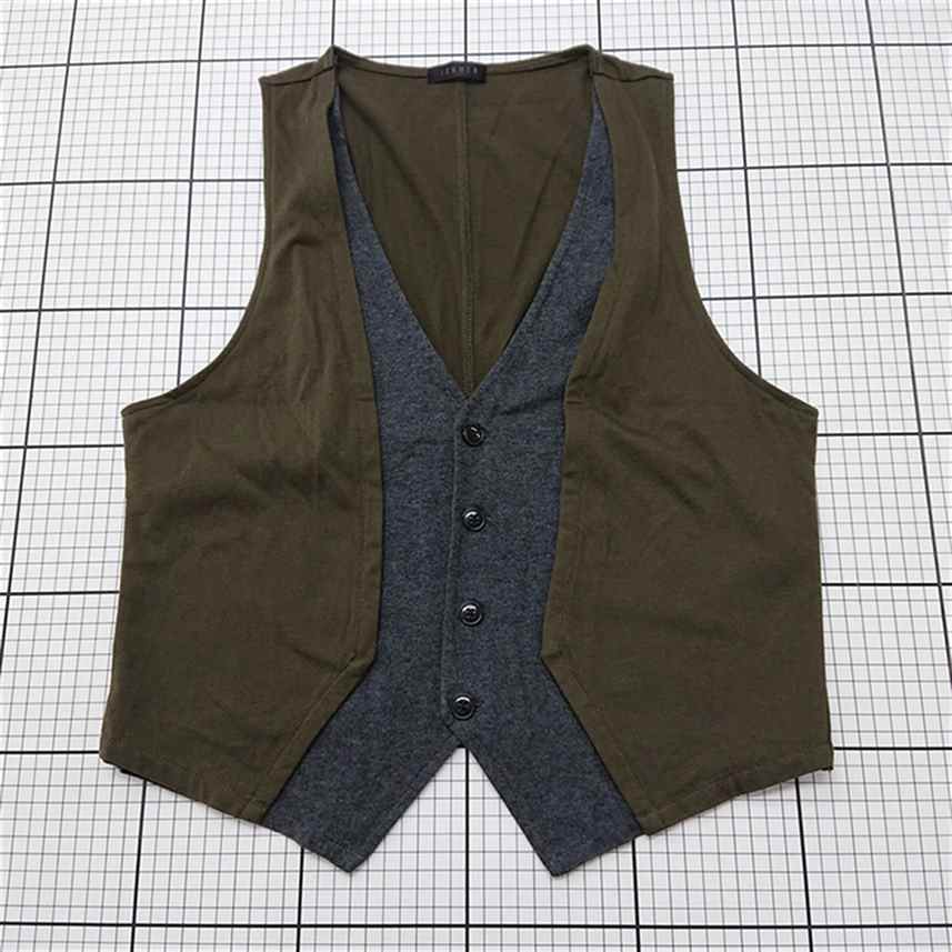 ◇ Θ ジュンメン JUNMEN ベスト AAM-3941-B カーキ系 メンズ 日本サイズ40 E