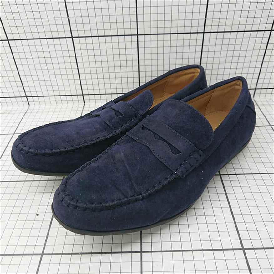 ◇ Θ ラスアンドフリス LASSU&FRISS BRONZE LABEL スエードローファー ネイビー系 メンズ E