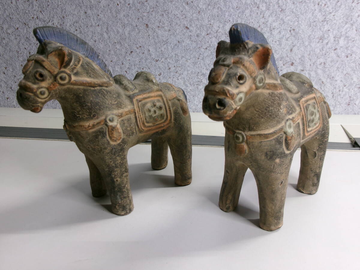 ☆246 馬 置物 オブジェ 埴輪 2個