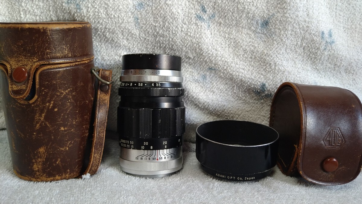 ペンタックス　タクマー　Takumar 1:3.5 f=135mm レンズフード　本革ケース付属　PENTAX 単焦点 中望遠レンズ M42マウント