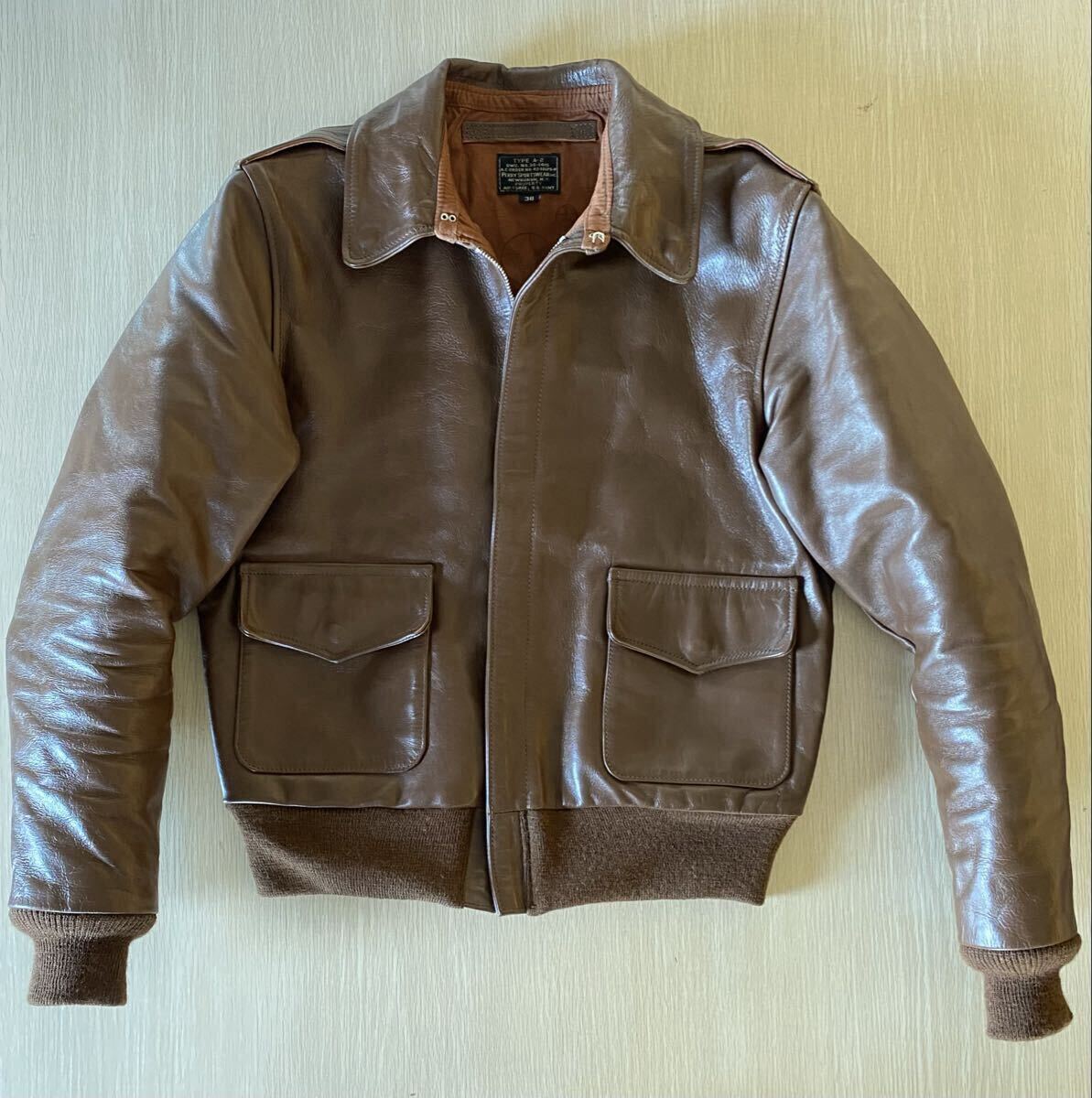 THE FEW A-2 38 PERRY SPORTSWEAR INC.16175-P 実名復刻モデル ラセットブラウン 実用美品 送料無料