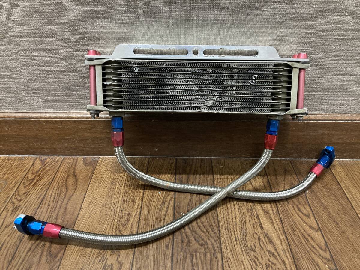 CBX400 アールズ 9インチ10段 オイルクーラー EARLS ロゴ入り!! 旧タイプ 希少!! レア 赤 当時物!! CBX400F CBX400FF FⅡ CBX550 
