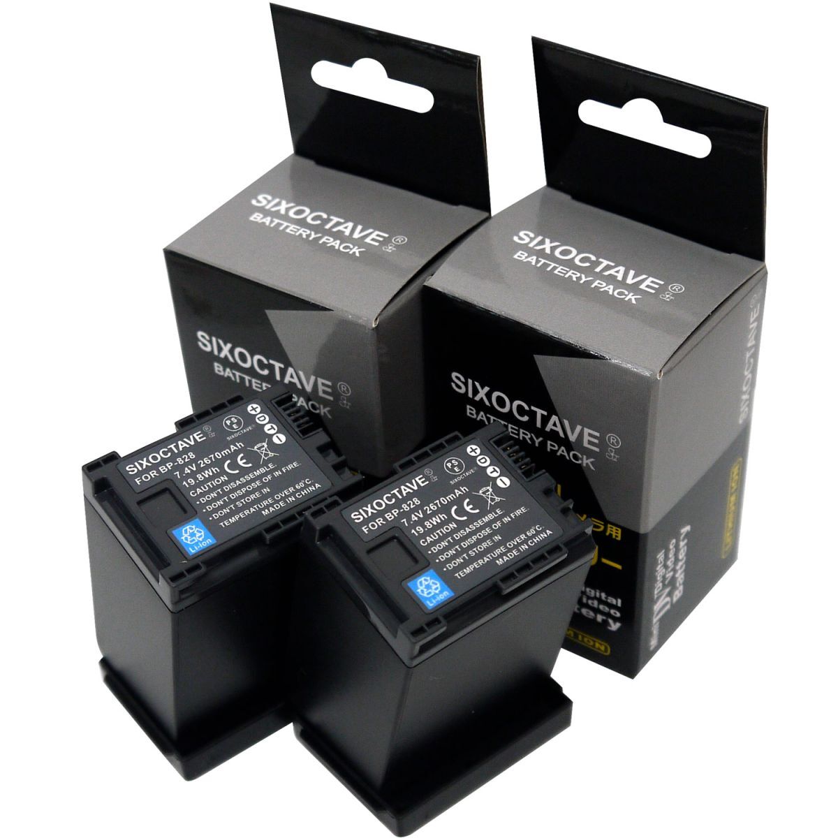 キャノン　Canon BP-828 互換バッテリー2個　 XA55 XA35 XA11 XF400 XF405