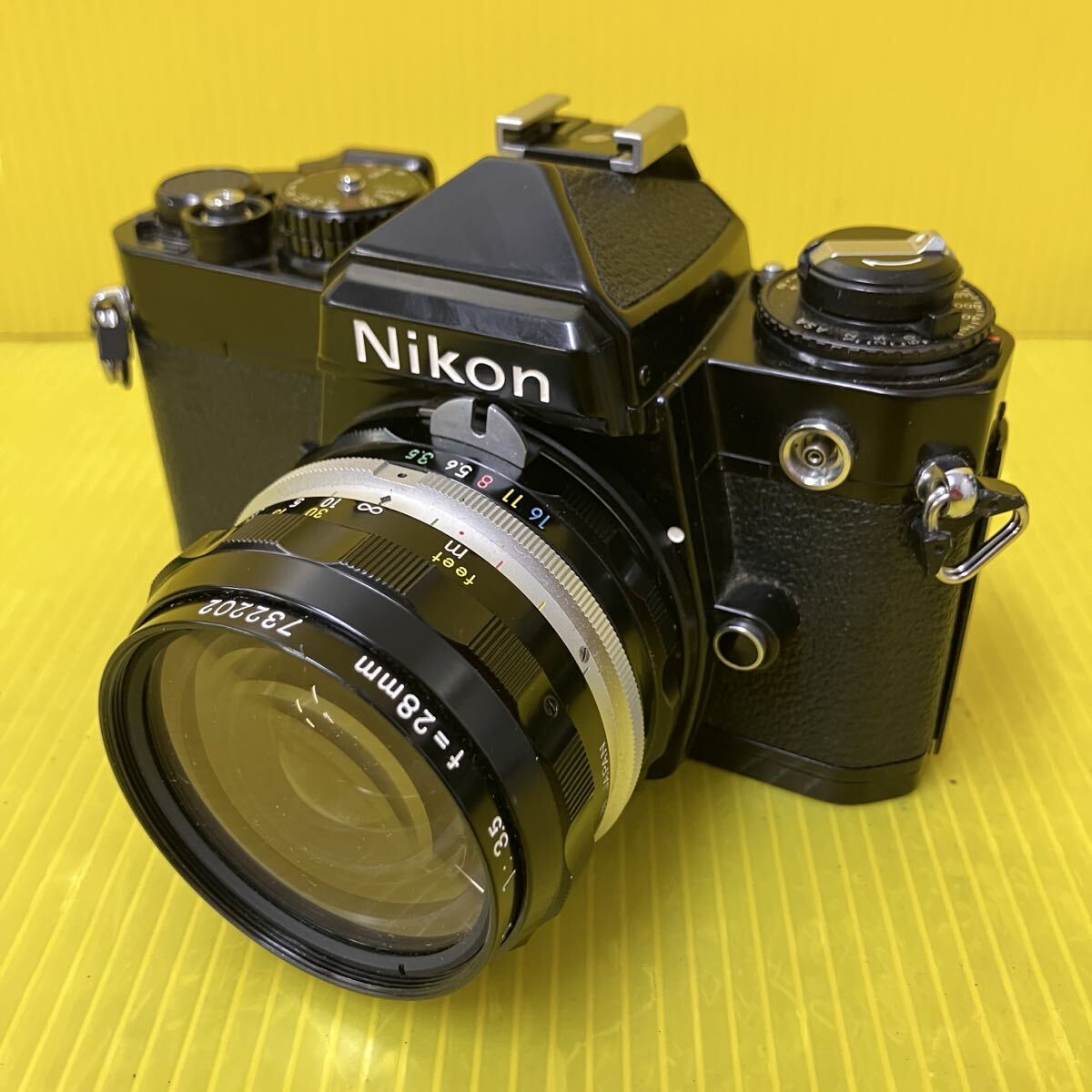 小YA158 Nikon FE 3959311 NIKKOR-H Auto 1:3.5 f=28mm ニコン 一眼レフカメラ フィルムカメラ マニュアルフォーカス 中古品