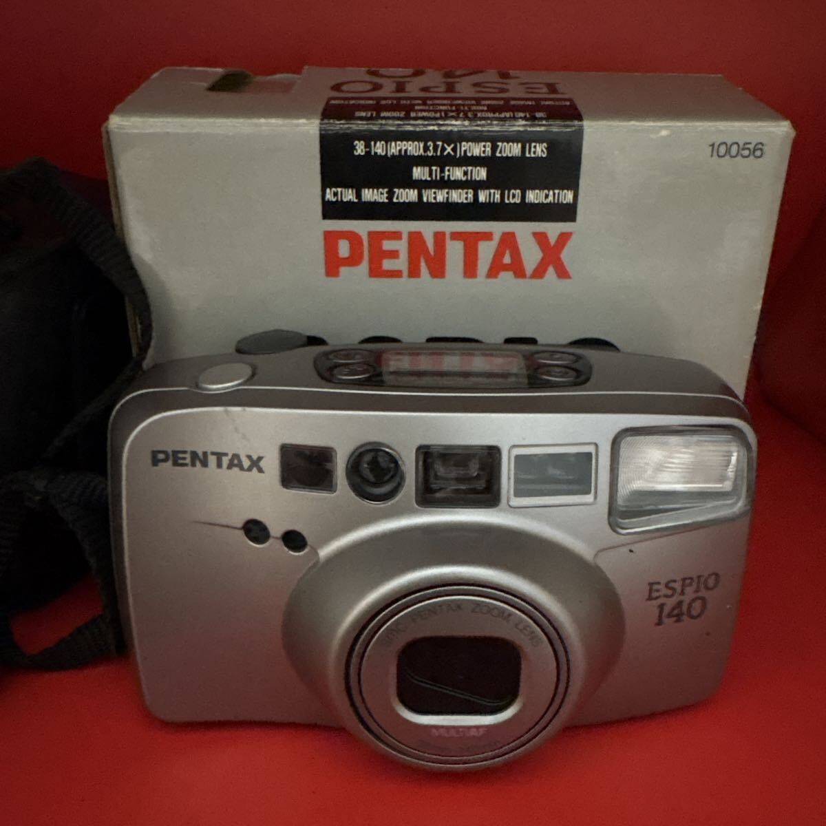 富YA983 PENTAX ESPIO140 コンパクトフィルムカメラ シルバー　元箱、説明書付