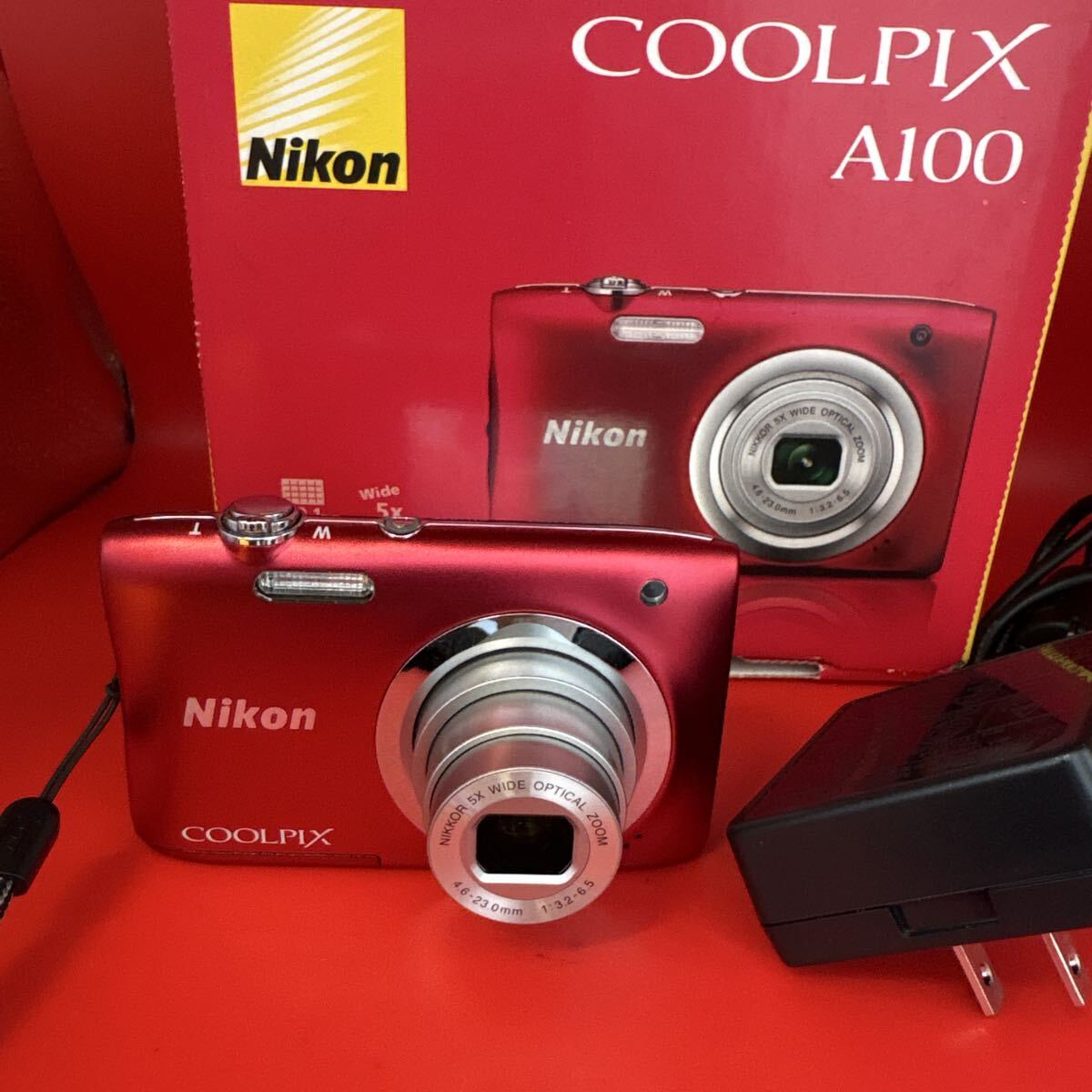 塩YA991 美品 Nikon COOLPIX A100 コンパクトデジタルカメラ 動作品　元箱、説明書付