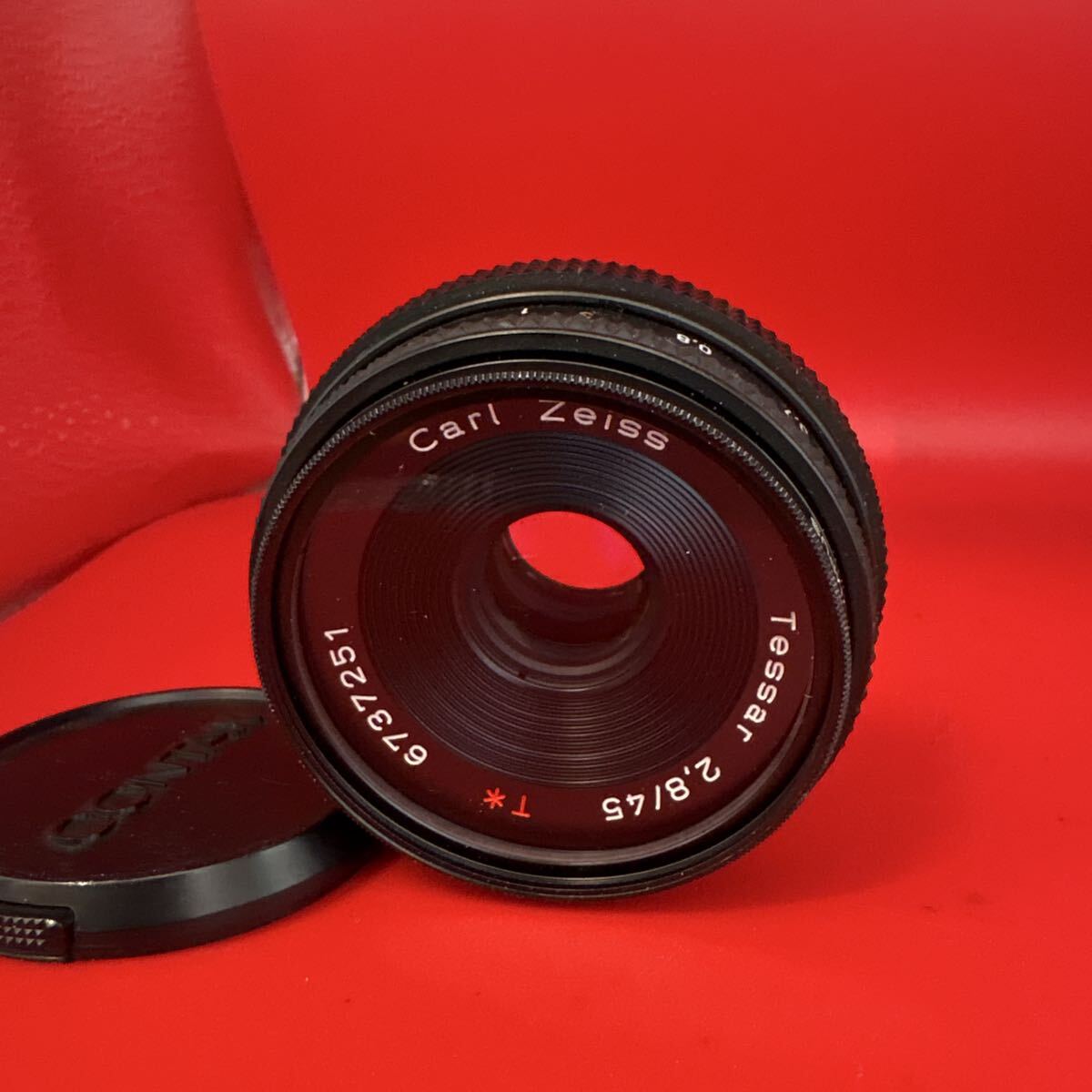 塩YA992 CONTAX Carl Zeiss Tessar 2.8/45 T* レンズ