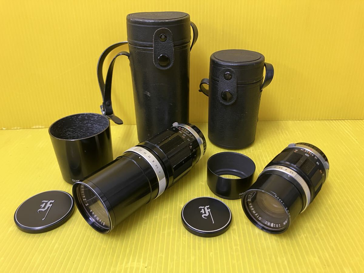 飯YA160 OLYMPUS E.zuiko Auto-T 1:4 f=150mm / E.zuiko Auto-T 1:3.5 f=100mm オリンパス カメラレンズ 中古品