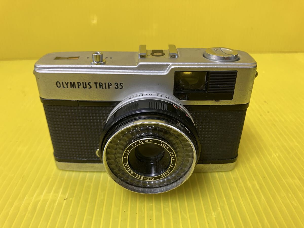 飯YA162 OLYMPUS TRIP35 663756 D.zuiko 1:2.8 f=40mm オリンパス レンジファインダー フィルムカメラ 中古品
