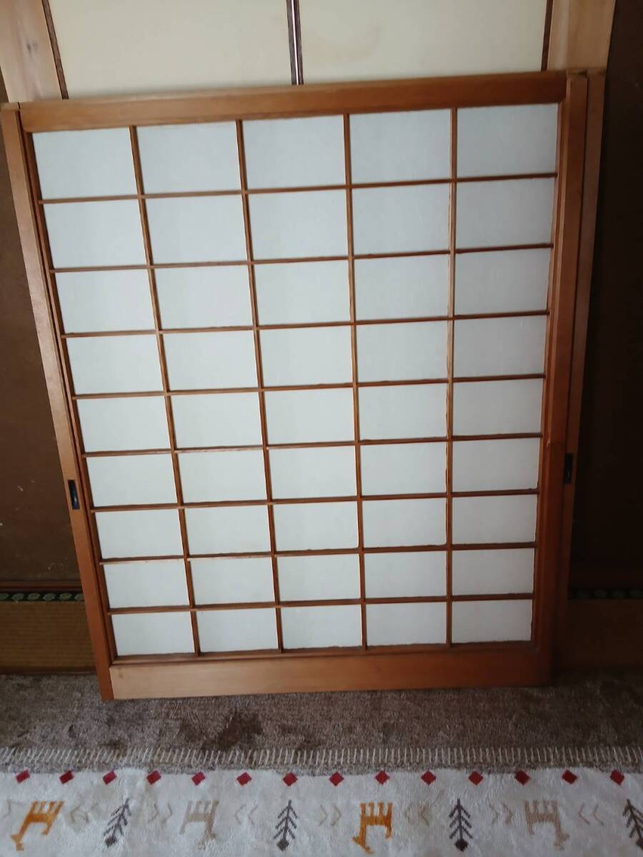 【引取り限定】 障子 高さ119cm×横幅97cm×2枚 / 中古品