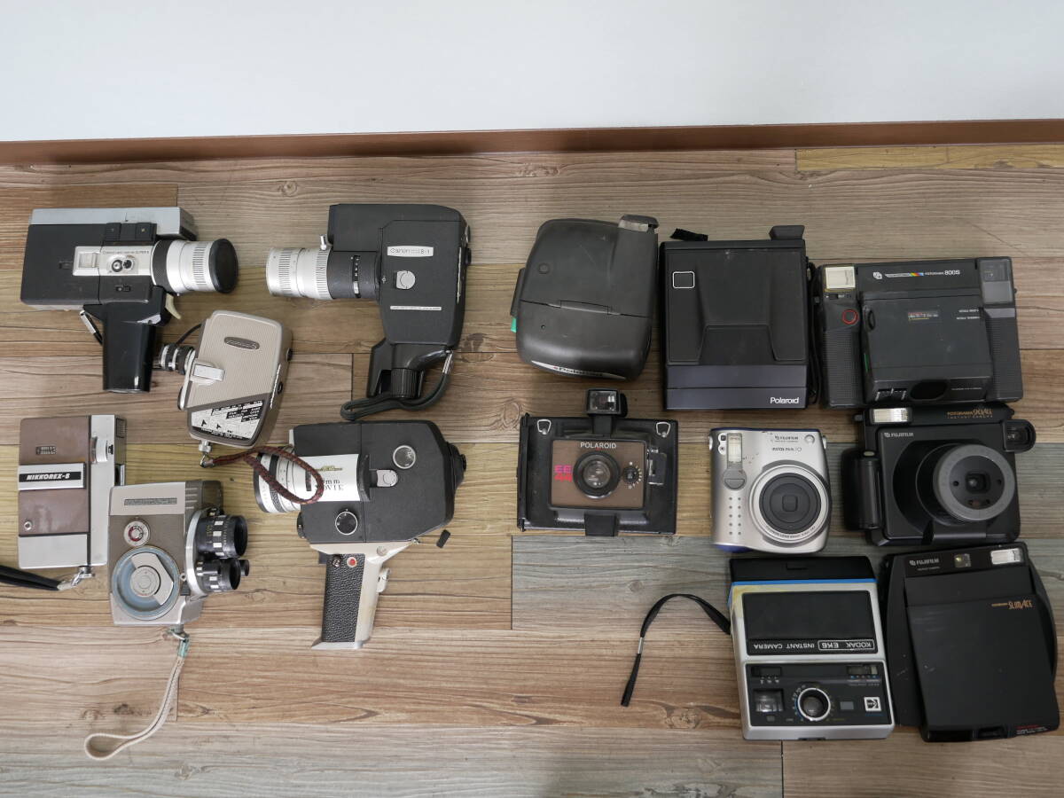 ⑨ ポラロイドカメラ 8mmカメラまとめ canon auto zoom8 nikkorex-8 yashica 8-EIII kodak fujifilm instax polaroid