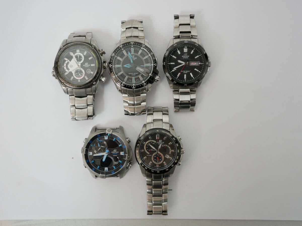 13 CASIO EDIFICE 5本まとめ EF-521SPJ EF-130FD EFR-100SBBJ EFE-503 EMA-100J カシオ エディフィス 腕時計