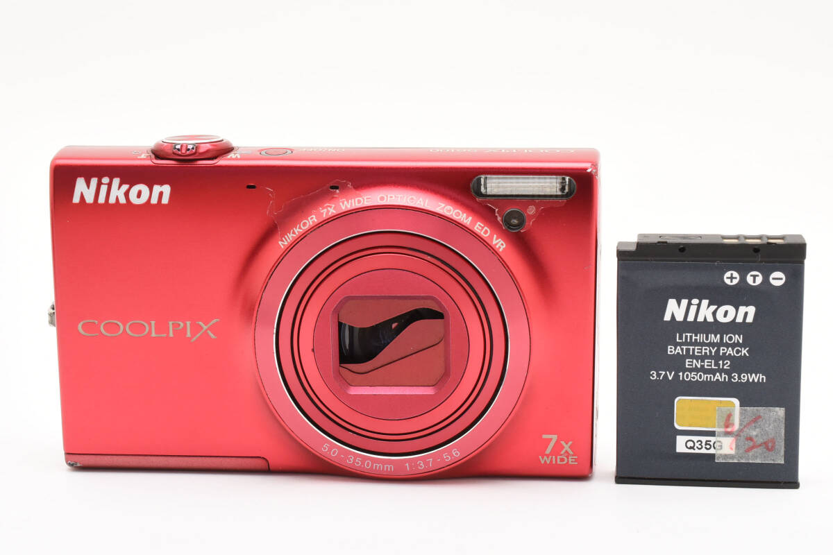 Nikon COOLPIX S6100 コンパクトデジタルカメラ コンデジ スーパーレッド RED 【現状品】#2478743