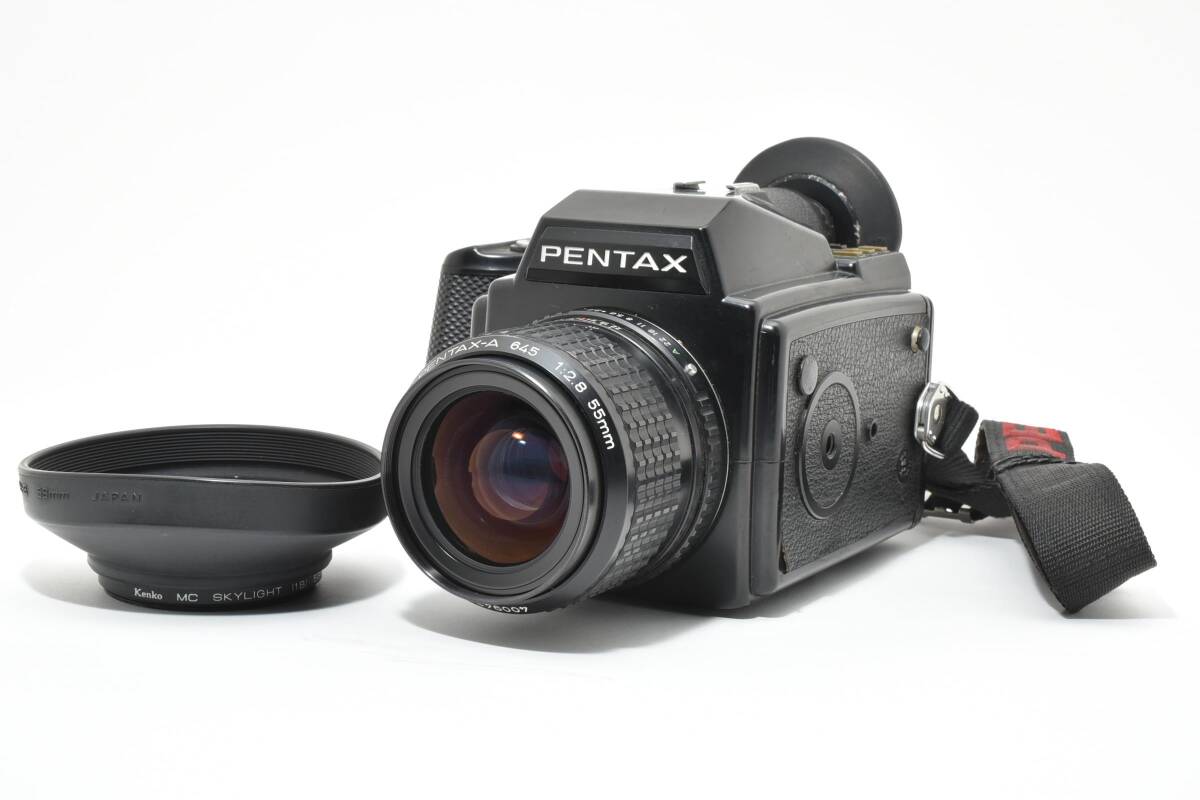 1円オークション★PENTAX 645 中判カメラ レンズ SMC PENTAX-A 645 1:2.8 55mm カメラボディ フィルムカメラ 【現状品】#2800057