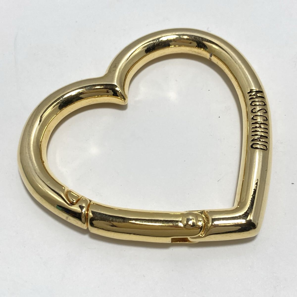 71-22 MOSCHINO モスキーノ ハート カラビナ ゴールド　キーホルダー キーリング