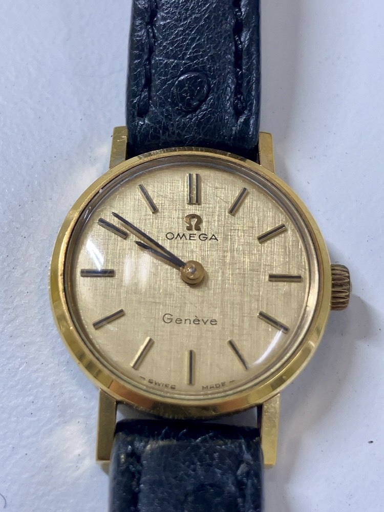 ★オメガ レディース OMEGA Geneve ジュネーブ 中古 ブランド アンティーク 腕時計 本体のみ ゴールド系 箱無し 保証書なし