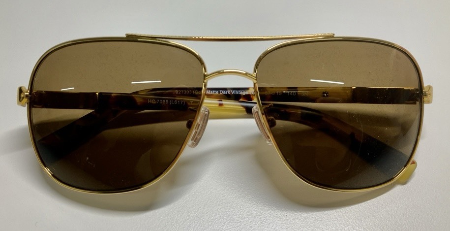 ●コーチ COACH HC7065 サングラス アイウェア メンズ ケース付き メタルフレーム ブランド ブラウン ティアドロップ ヴィンテージ
