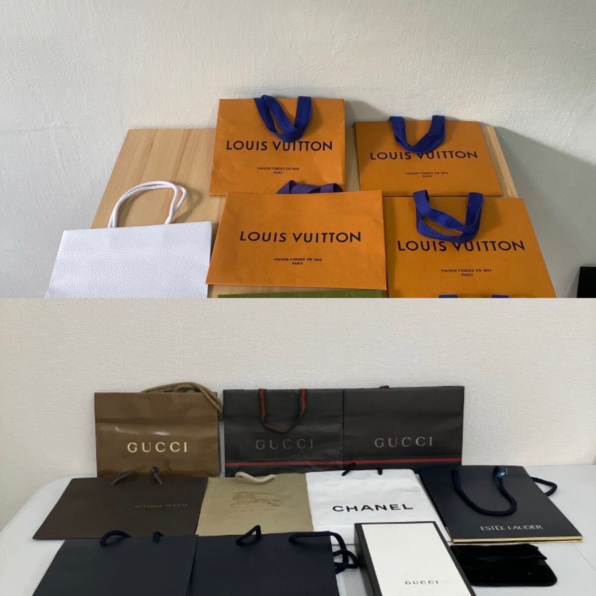 【E/石6425,新771525】 ショッパー 紙袋 ルイヴィトン グッチ ディオールなど