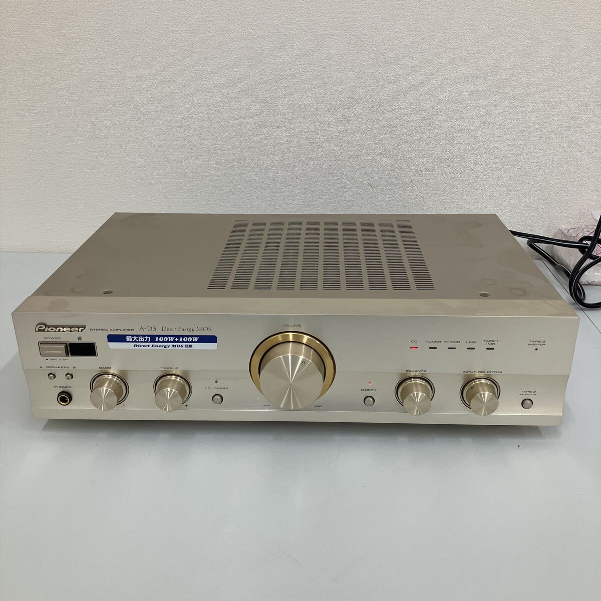 【新771598】 Pioneer パイオニア A-D3 プリメインアンプ 通電確認済