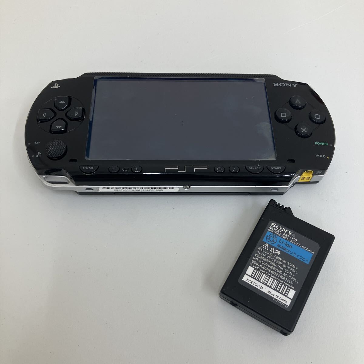 【E/O771505】 SONY PSP ソニー プレイステーションポータブル PSP-1000 ブラック ゲーム機 蓋なし 通電未確認 ジャンク品