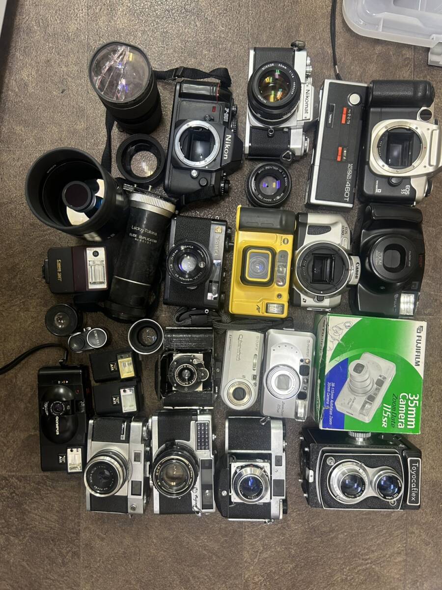 【XB0】カメラ レンズ アクセサリー まとめ オリンパス XA2 Nikon Ai 50mm レンズ DSC-P100 ミノルタ 500mm ミラーレンズ 等