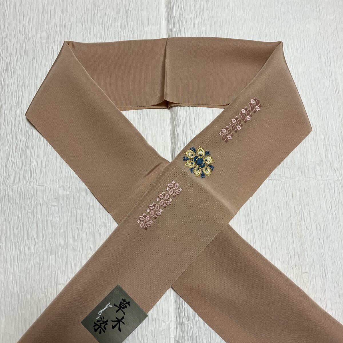 半衿 正絹　刺繍 和装小物　