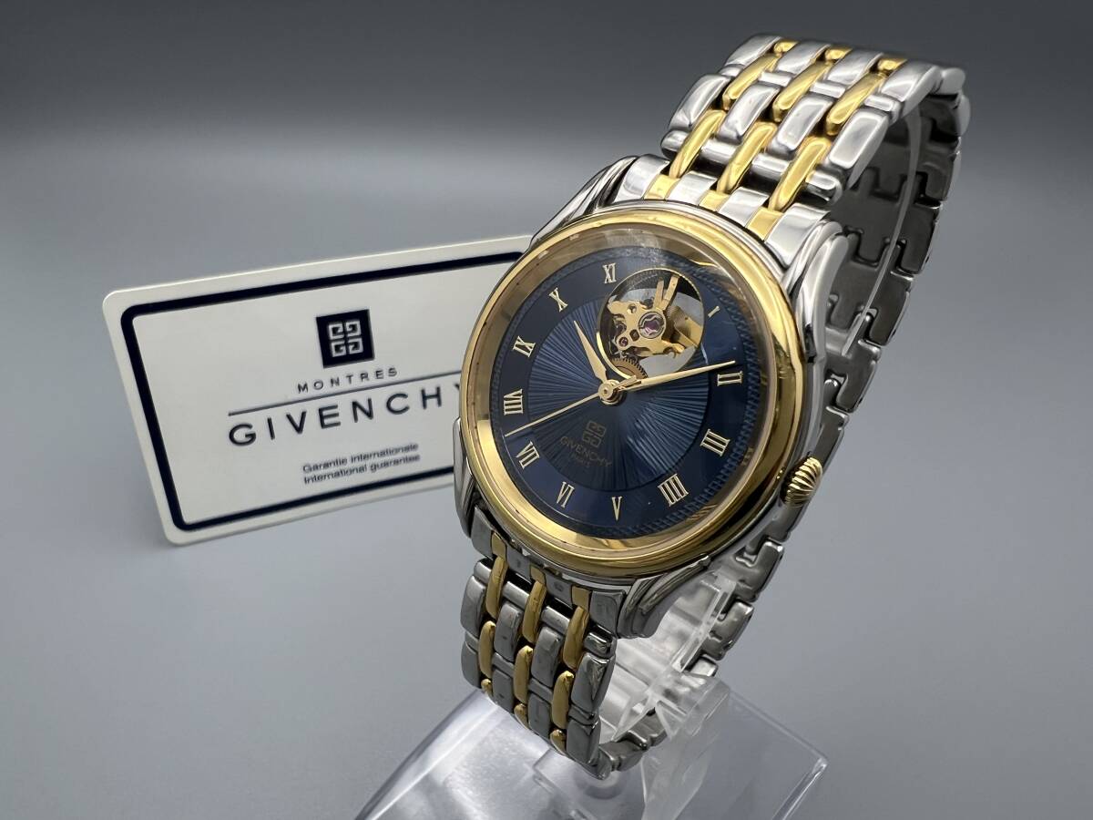 N5☆不動品 GIVENCHY ジバンシィ COPERNIC REG.MODEL 裏スケ 自動巻き メンズ 腕時計 現状渡し 1円〜