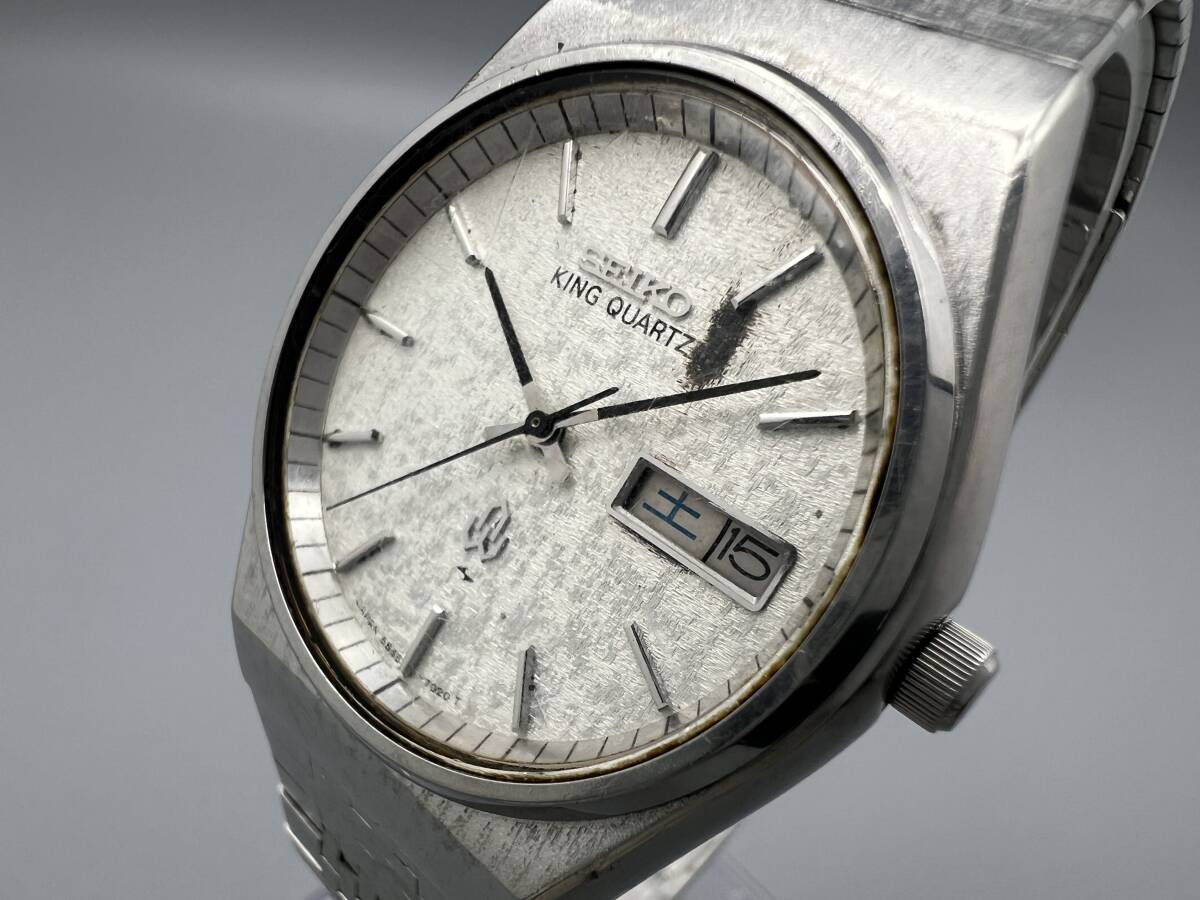 P814☆稼動品 SEIKO セイコー 5856-7010 KING QUARTZ キングクォーツ デイデイト 純正ブレス メンズ 腕時計 現状渡し 1円〜
