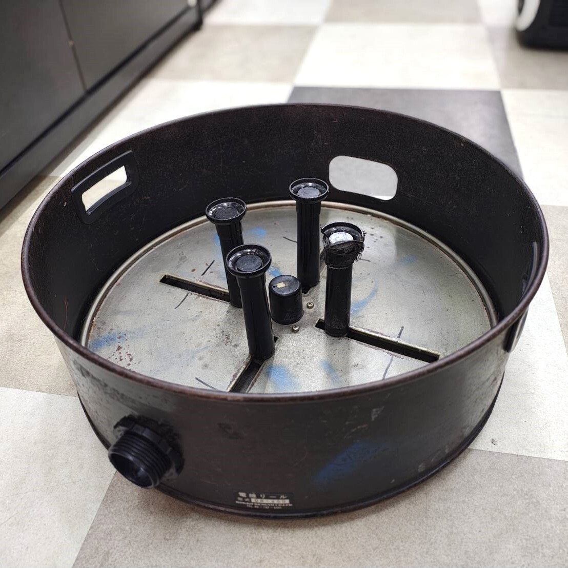 富)★大工事に必須 ROKKO DENGYO 六光電業 電線リール DR-450 電材 電線ドラム ※直径約50㎝ 領収OK m312-5-1.5b