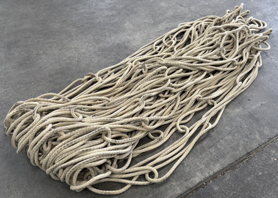 静) 売り切り★導線ロープ 延線ロープ 通線ロープ 長さ 約56ｍ 直径約13mm 領収OK/直取引可 ｈ318-7