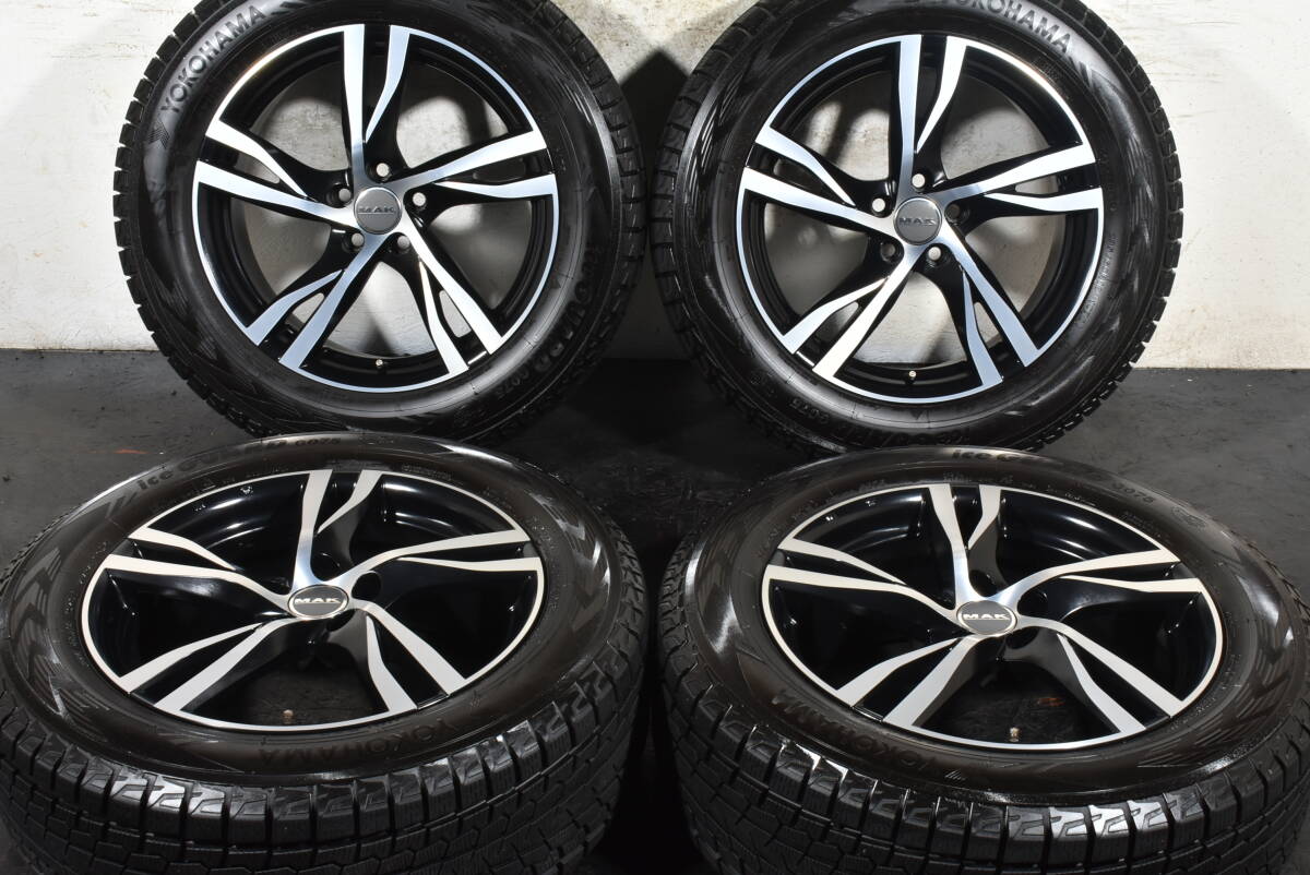 ☆阿部商会 MAK ストックホルム 18インチ☆PCD108 7.5J +50☆ヨコハマ アイスガード G075☆235/60R18☆ボルボ XC40 XC60 XC90☆
