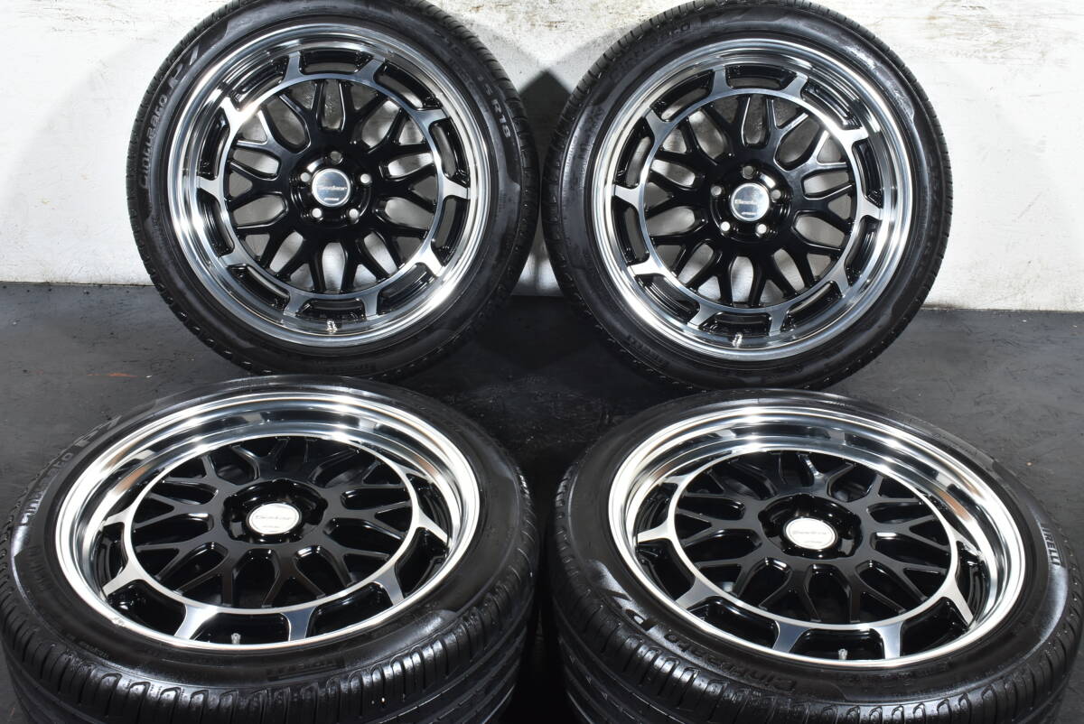 ☆WORK SEEKER MX 18インチ☆PCD100 7.5J +38☆ピレリ チンチュラート P7☆215/45R18☆プリウス カローラツーリング スポーツ 86 BRZ☆