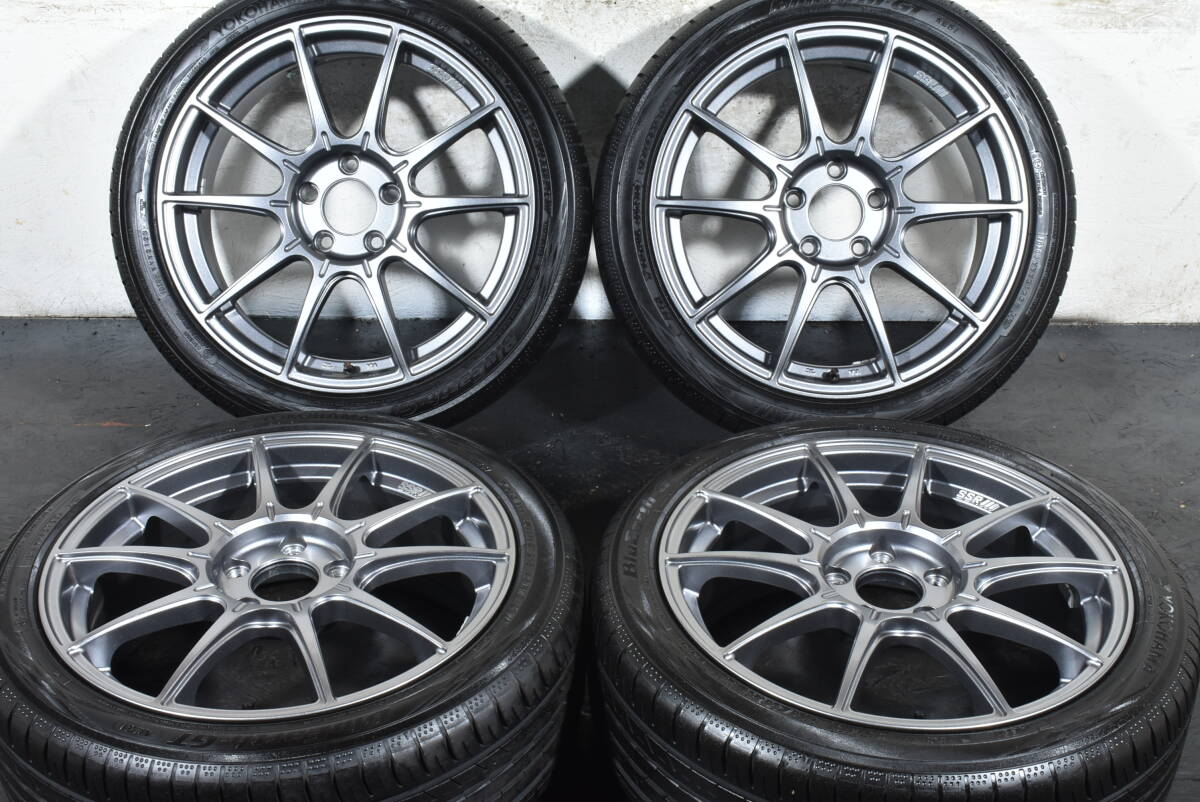 ☆TANABE SSR GTX01 18インチ☆PCD114.3 7.5J +53☆ヨコハマ ブルーアースGT AE51☆215/45R18☆マツダ3 MAZDA3 アテンザ アクセラ☆