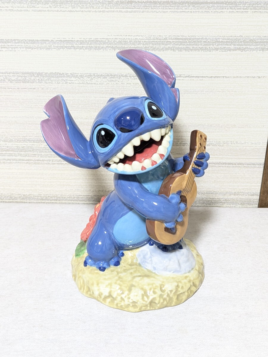 スティッチ 貯金箱 陶器 ギター ディズニー リロ＆スティッチ Disney 