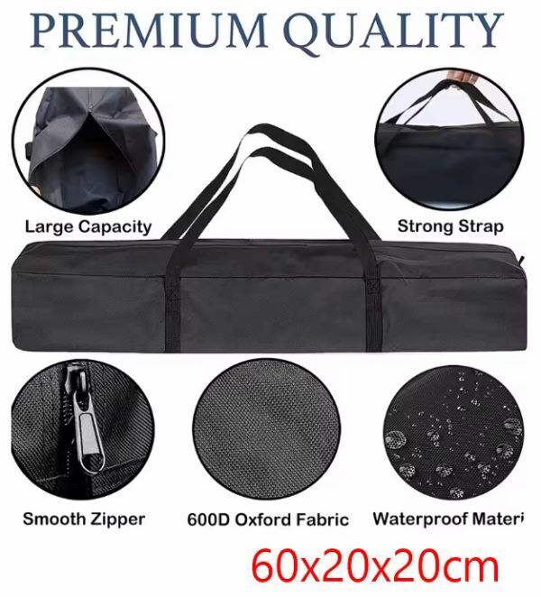 多目的 収納バッグ 60x20x20cm 望遠鏡キャリングケース ★ショルダーバッグ★防水★旅行 ハイキング キャンプ★ a473-2