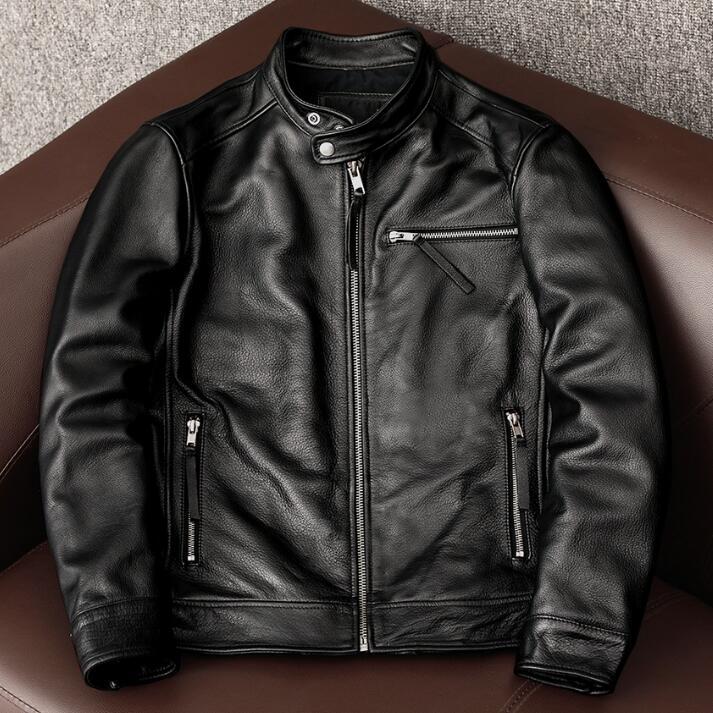 新入荷牛革 レザージャケット カウハイド 革ジャン 本革 シングルライダース バイクレザー メンズファッション アメカジ 機関車 S～6XL