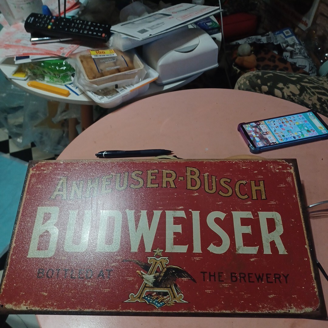バドワイザー Budweiser ブリキ看板 レトロ ヴィンテージ