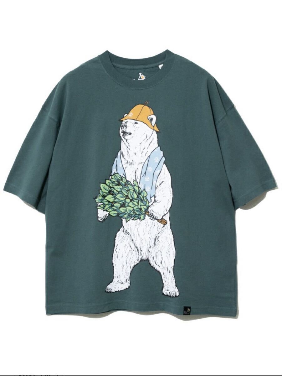 1回着美品◆go slow caravan/(M)USA/C サウナクマ BIG TEE go slow caravan ゴースローキャラバン トップス カットソー・Tシャツ 