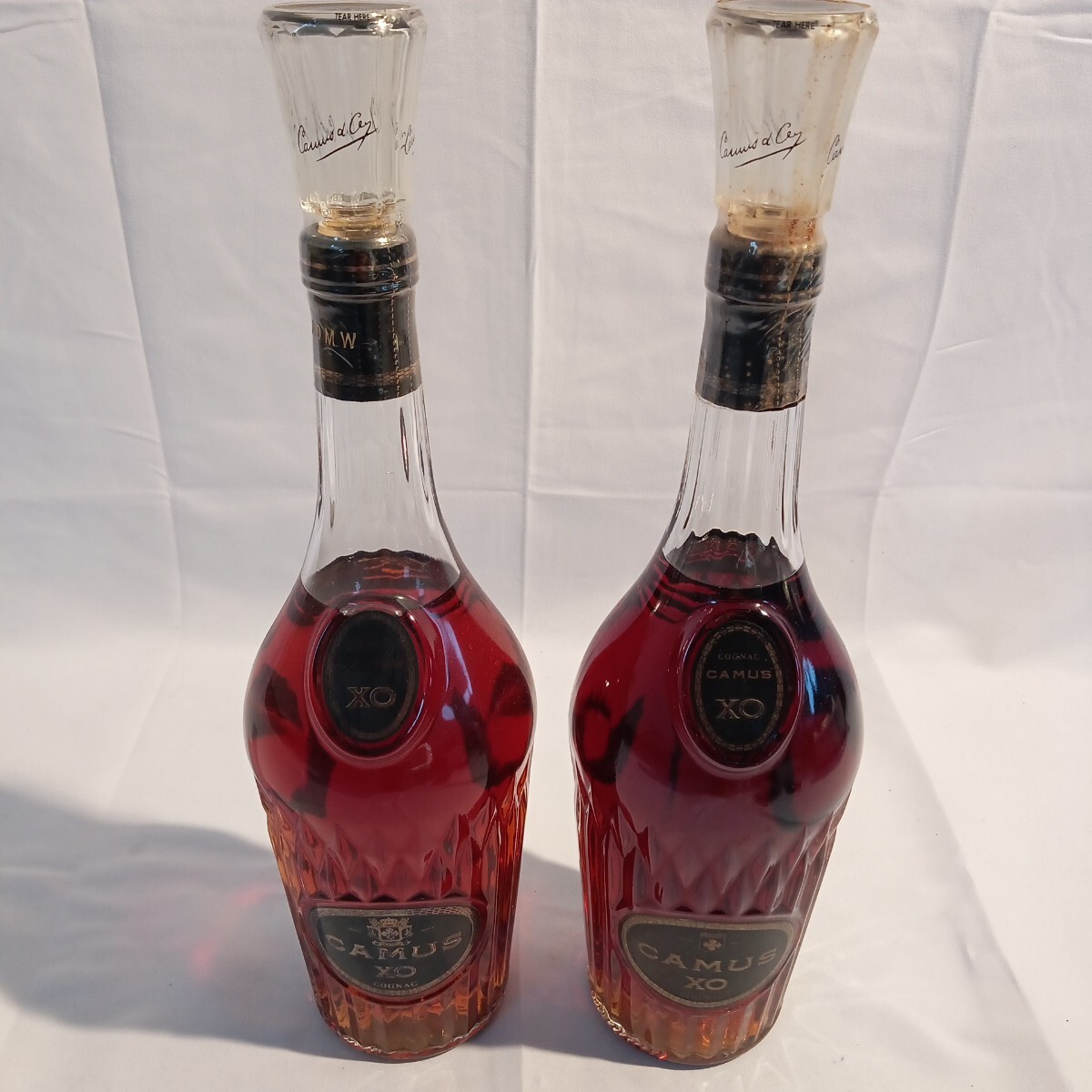 0006(DA031741,62)未開栓　2本セット CAMUS XO ロングネック カミュ ブランデー コニャック 古酒 COGNAC 洋酒